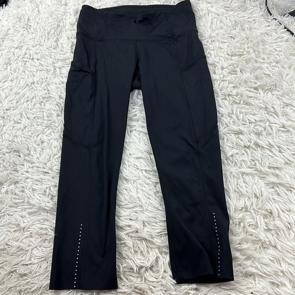 Lululemon Fast & Free Crop II *Nulux 19" Black - Picture 1 of 6